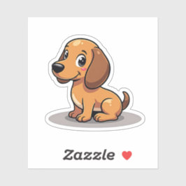 Sticker Cute Kawaii Dachshund, Charmeur Adorable, Petit