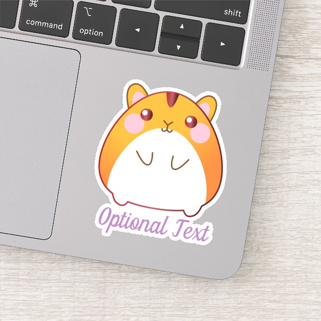 Sticker Cute Kawaii Hamster personnalisé (Détail)