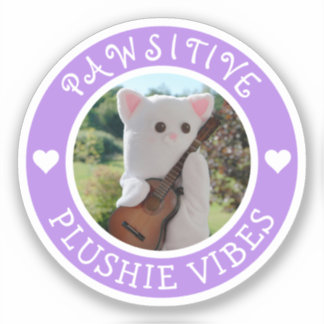 Sticker Cute Kawaii Purple Pawsitive Peluche Vibes Photo