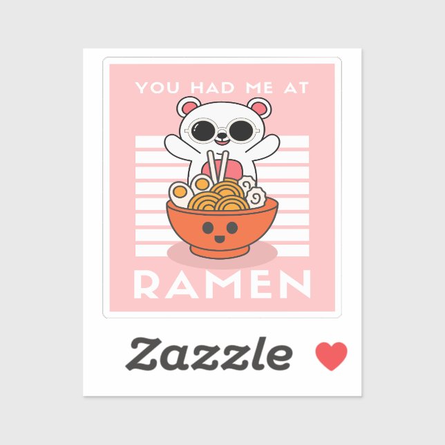 Sticker Cute Kawaii Ramen (Feuille)
