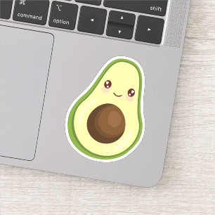 Sticker Cute Kawaii Smiling Avocado