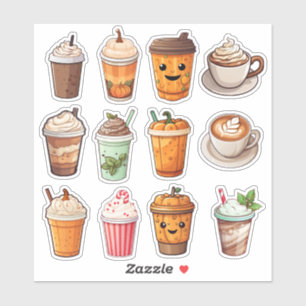 Sticker Cute latte de café
