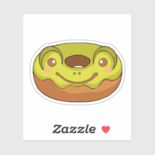 Sticker Cute Matcha Grenouille Donut