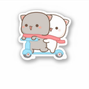 Sticker Cute Mochi Peach Cat