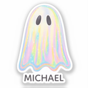Sticker Cute Pastel Rainbow Ghost   Éffrayant esthétique