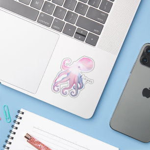 Sticker Cute pieuvre aquarelle