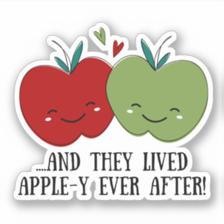 Sticker Cute pomme