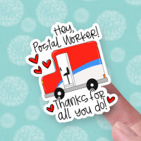 Cute Postal Worker Merci Camion de Postes Canada