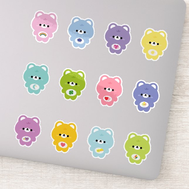 Sticker Cute Rainbow Bear (Détail)
