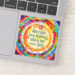 Sticker Cute Rainbows et Stars Citer l'Inspirivité colorée