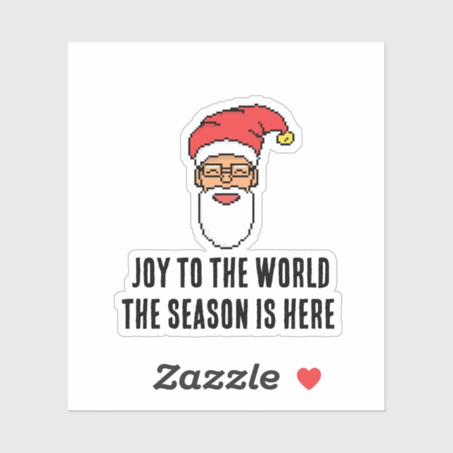Sticker Cute Santa Claus Christmas Design (Feuille)