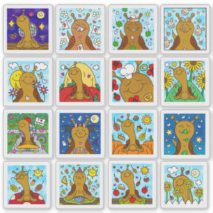 Sticker Cute Snail 2025 Tiny Art Series