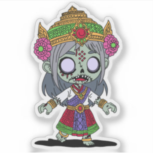 Sticker Cute Thai Zombie