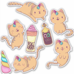 Sticker Cute Unicorn Chats