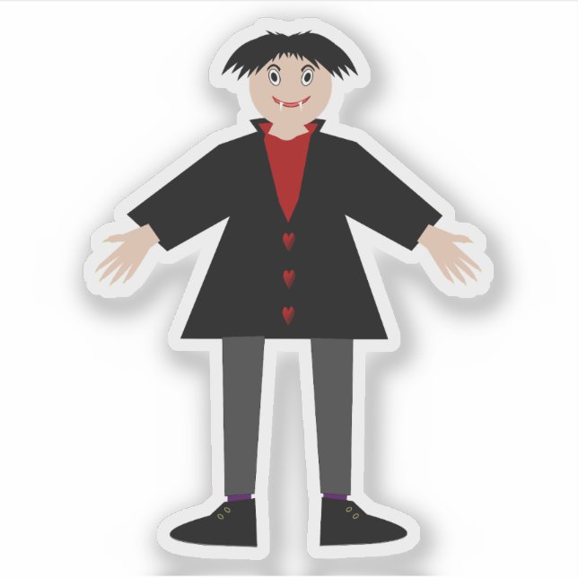 Sticker Cute Vampire Halloween (Devant)