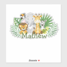 Cute Wild One Safari Jungle Bois Animaux