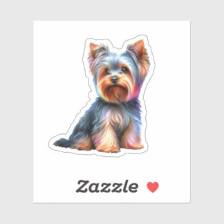 Sticker Cute Yorkshire Terrier