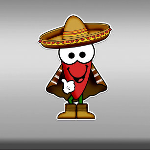 Sticker Cutie Cartoon Rouge Jalapeno Poivre Vinyl