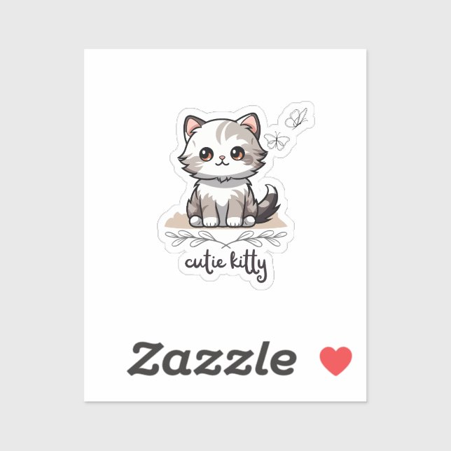 Sticker Cutie Kitty (Feuille)