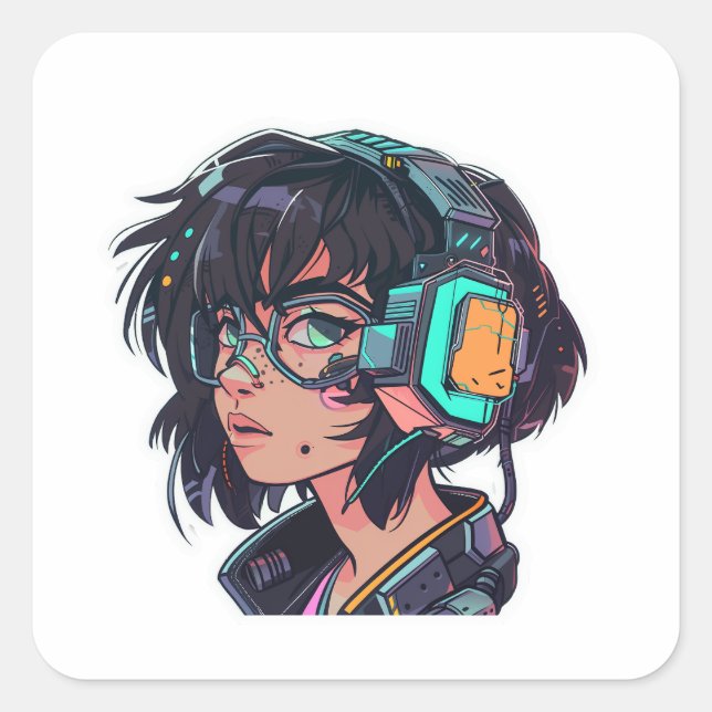 Sticker Cyberpunk Humain (Devant)