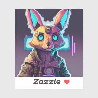 Sticker Cyberpunk Rabbit 3
