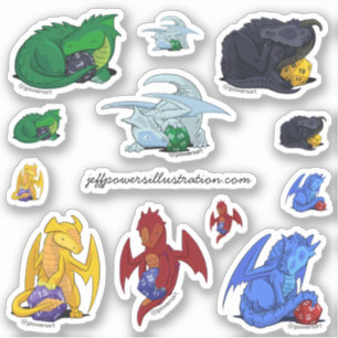 Sticker D20 Dragons