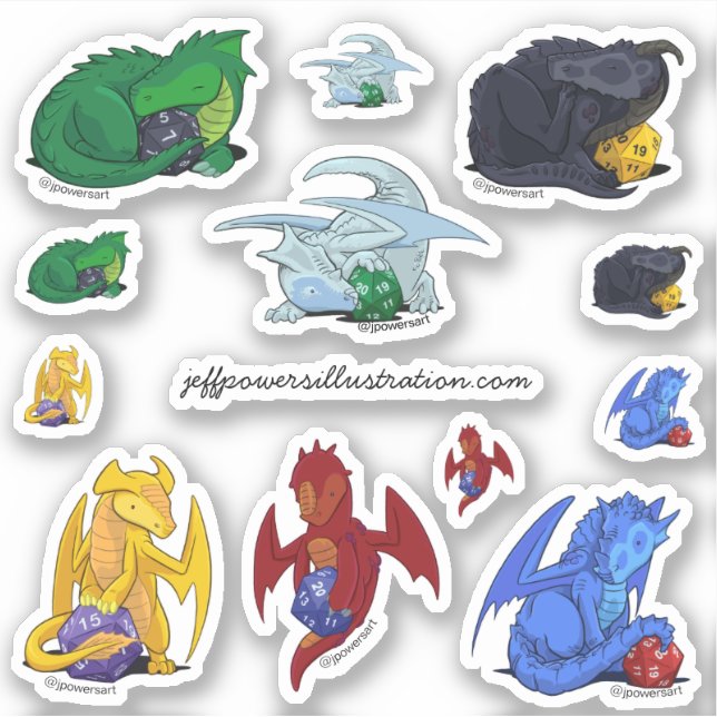 Sticker D20 Dragons (Devant)