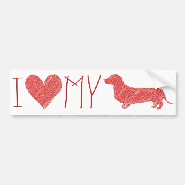 Sticker Dachshund Bumper (Devant)