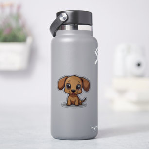 Sticker Dachshund, Gros, Yeux Lumineux, Petits