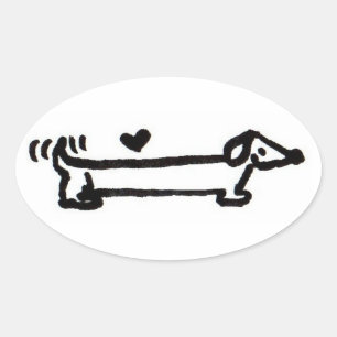 Sticker Dachshund Love