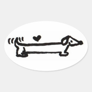 Sticker Dachshund Love