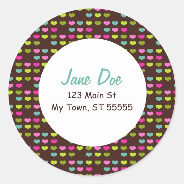 Sticker d'adresse amoureuse (Devant)