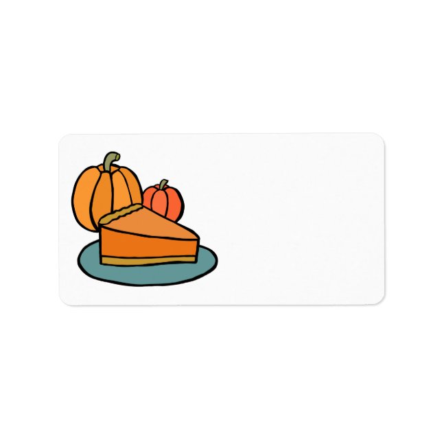 Sticker d'adresse de Citrouille Thanksgiving (Devant)