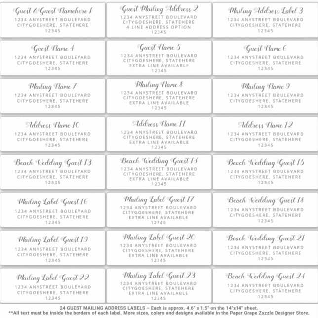 Sticker d'adresse de messagerie du mariage (Devant)