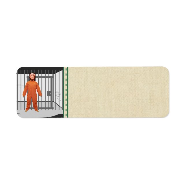 Sticker d'adresse de retour du prisonnier Trump (Devant)