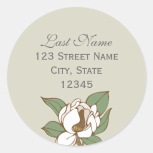 Sticker d'adresse de retour Magnolia