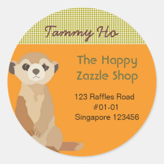 Sticker d'adresse de retour Meerkat