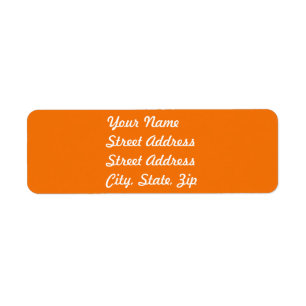 Sticker d'adresse de retour orange