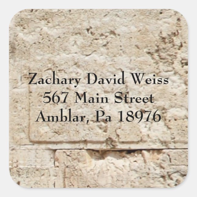 Sticker d'adresse de retour WALL (Devant)