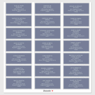 Sticker d'adresse du Mariage de Dark Navy