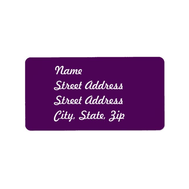 Sticker d'adresse prune violette (Devant)