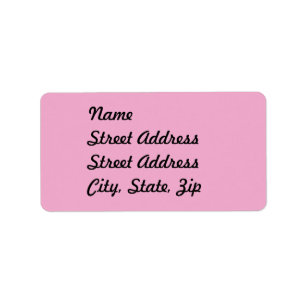 Sticker d'adresse rose pastel clair