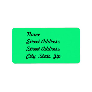 Sticker d'adresse verte