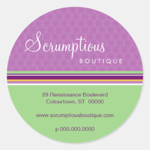 Sticker d'adresse verte et violette