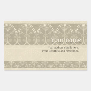 Sticker d'adresse vintage Floral Ornament CC0665