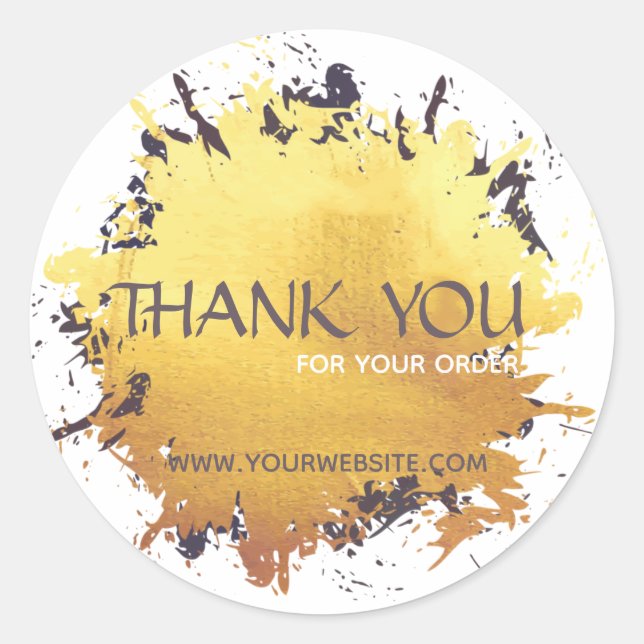 Sticker d'affaires Merci rond (Devant)