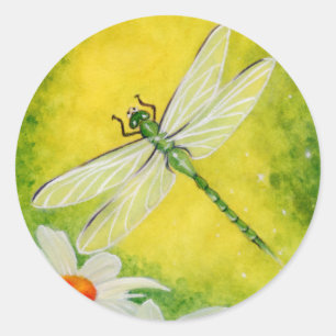 Sticker Daises Dragonfly