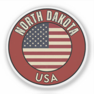 Sticker Dakota du Nord États-Unis d'Amérique