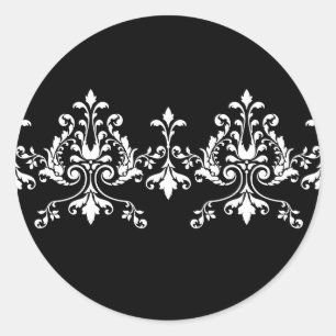 Sticker Damask noir et blanc