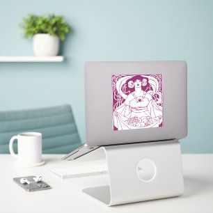 Sticker Dame de récolte Art nouveau